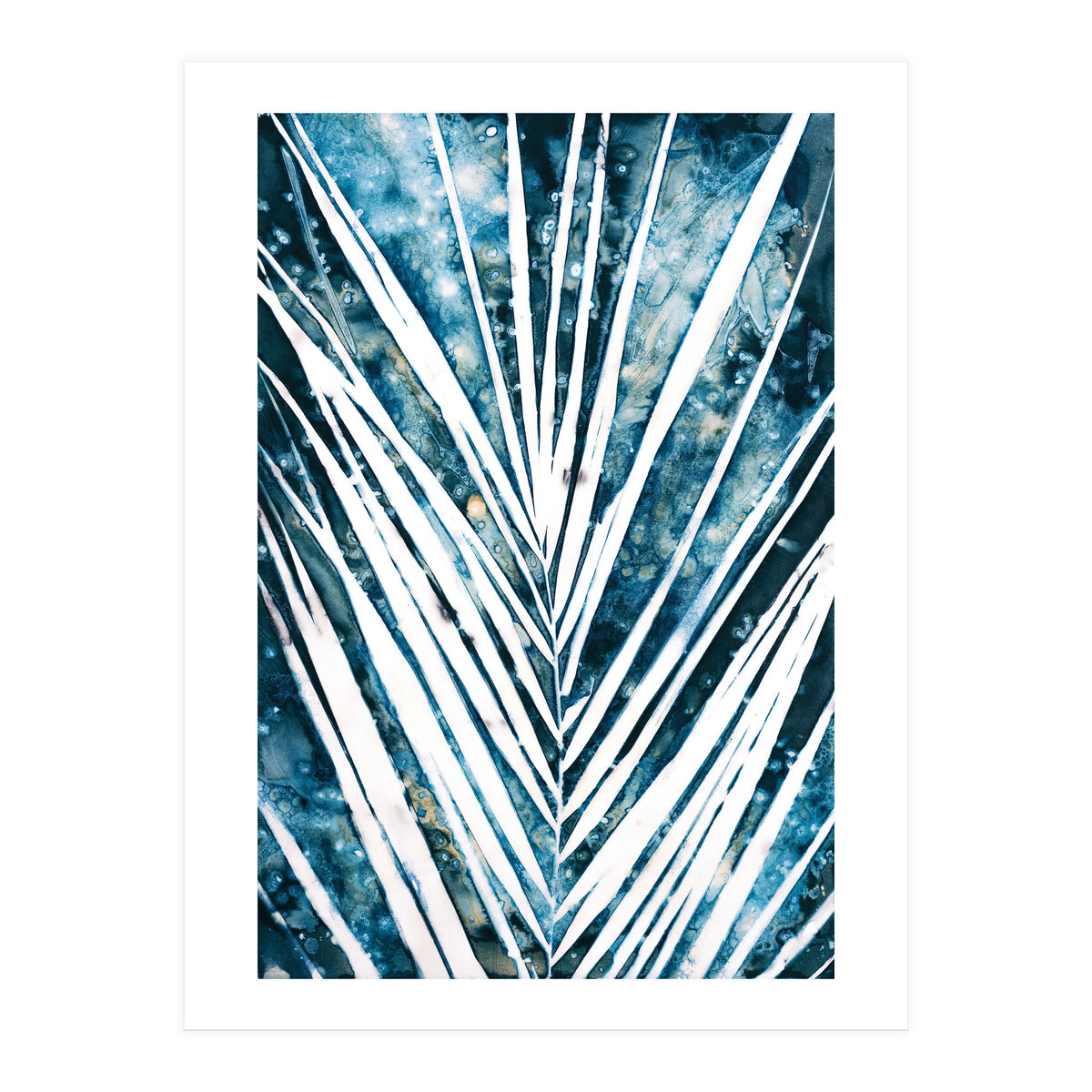 Indigo Blue Botanical Leaves No. 4 (Print Only)