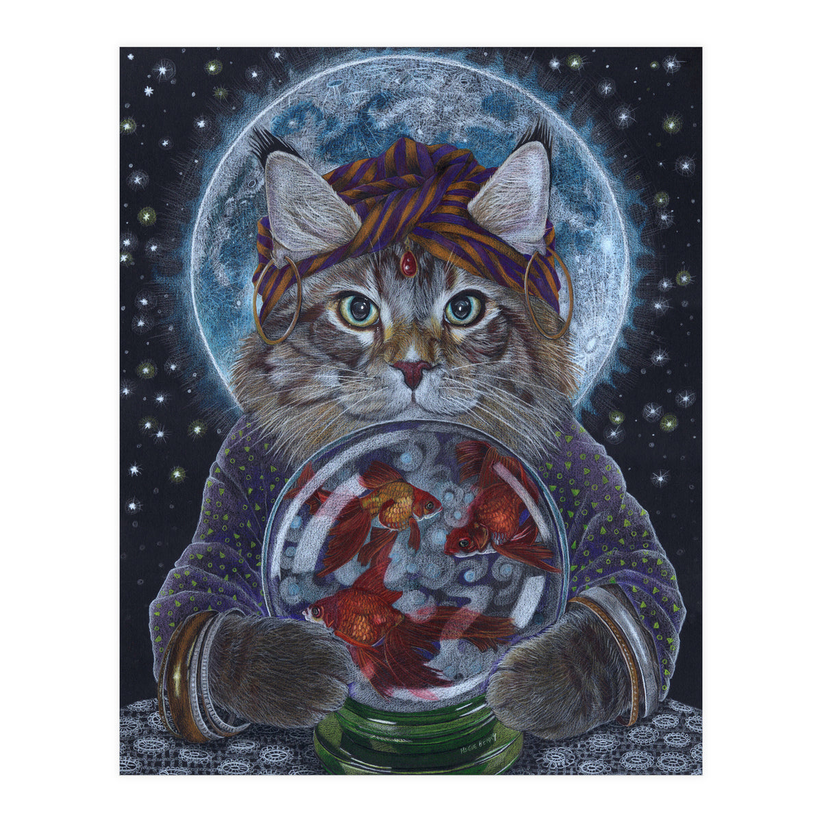 Fortune Teller Cat (Print Only)
