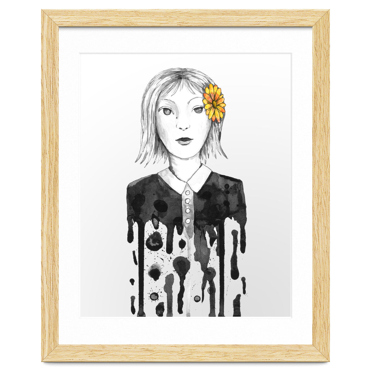 Flower dripping girl