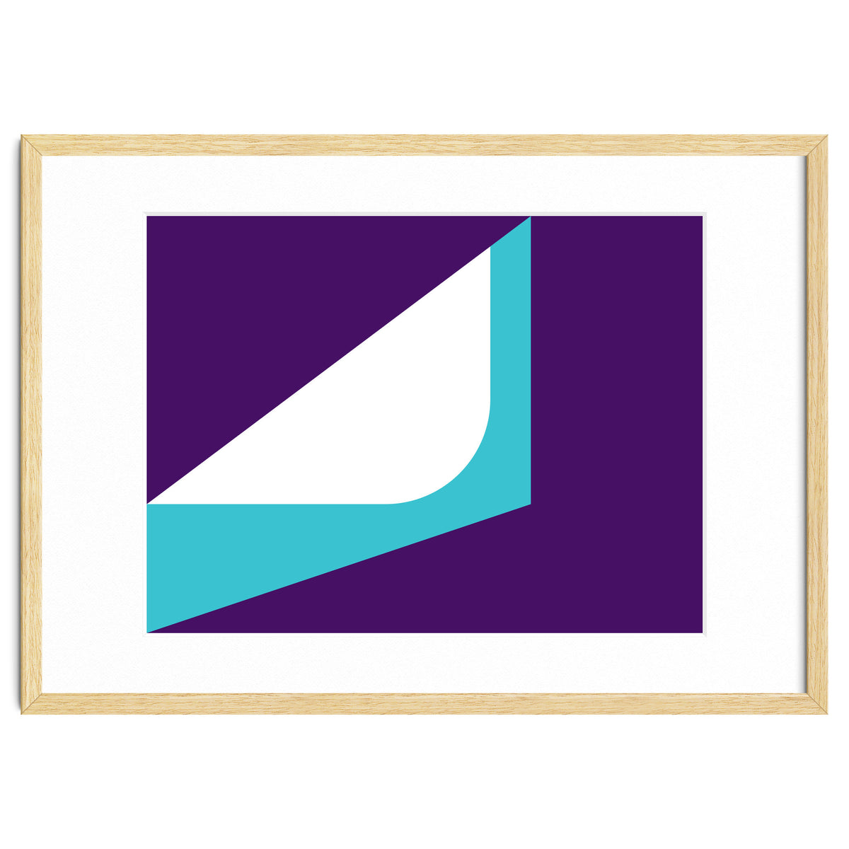 Geometric Shapes No. 22 - teal & purple