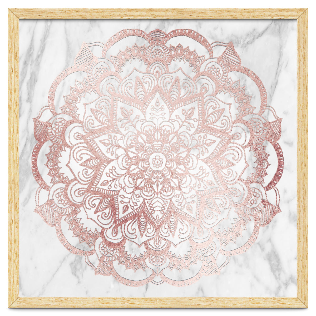 Rose Gold Mandala Star