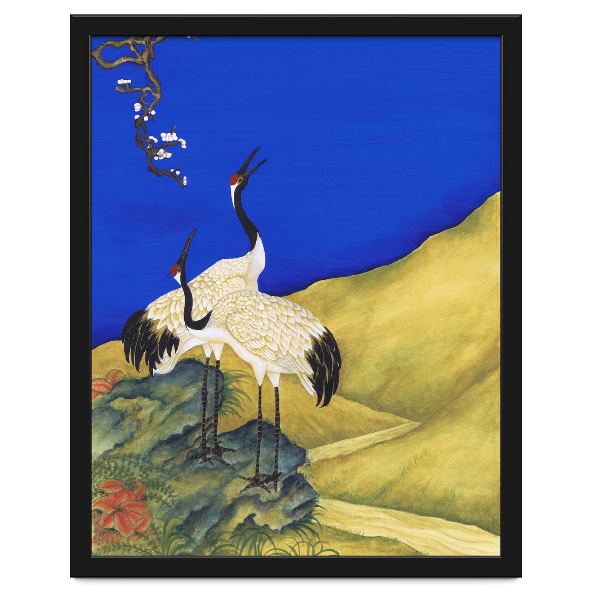 Cranes Under A Cobalt Sky 4