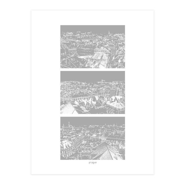 Prague print in grey  (Print Only)