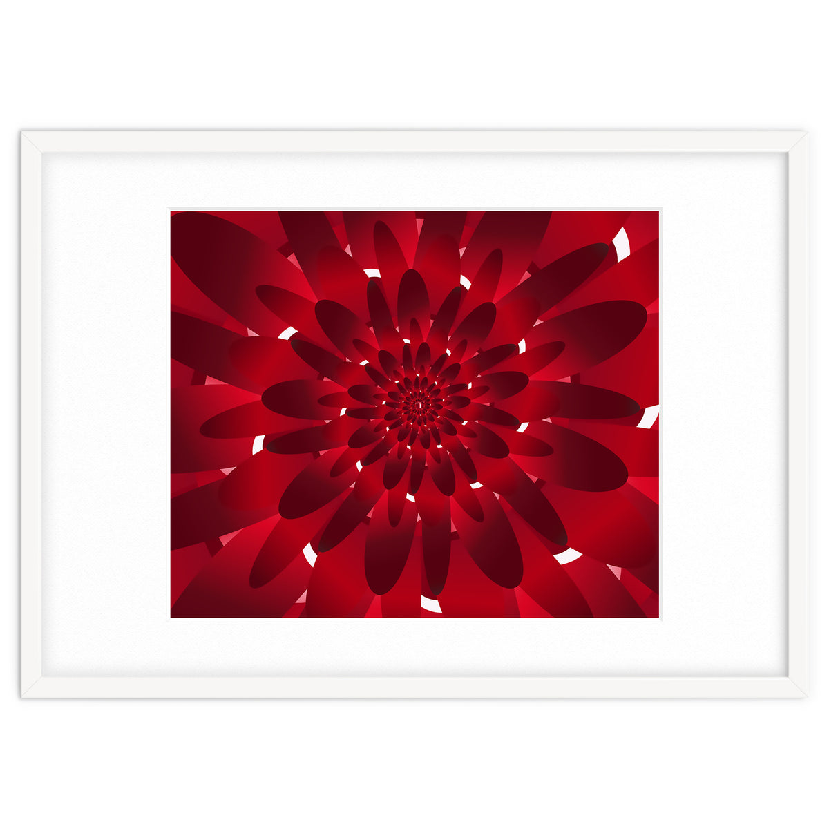 Abstract Modern Red Floral Design Art