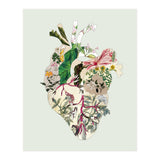 Vintage Botanical Heart - Green (Print Only) thumbnail