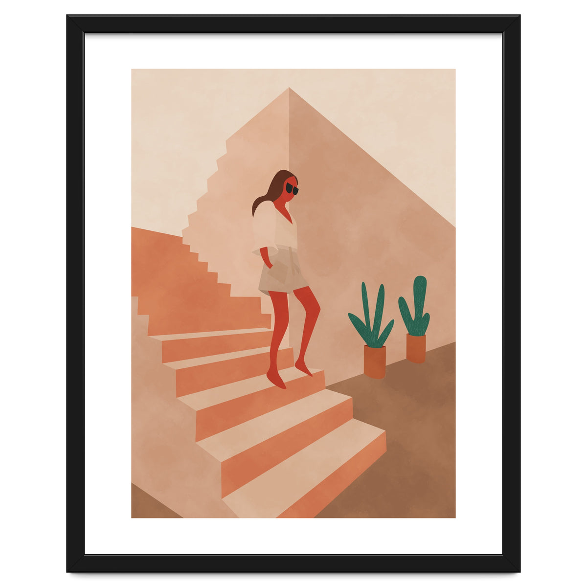 Abstract Tropical Boho Woman