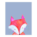 Woodland Fox On Grey (Print Only) thumbnail