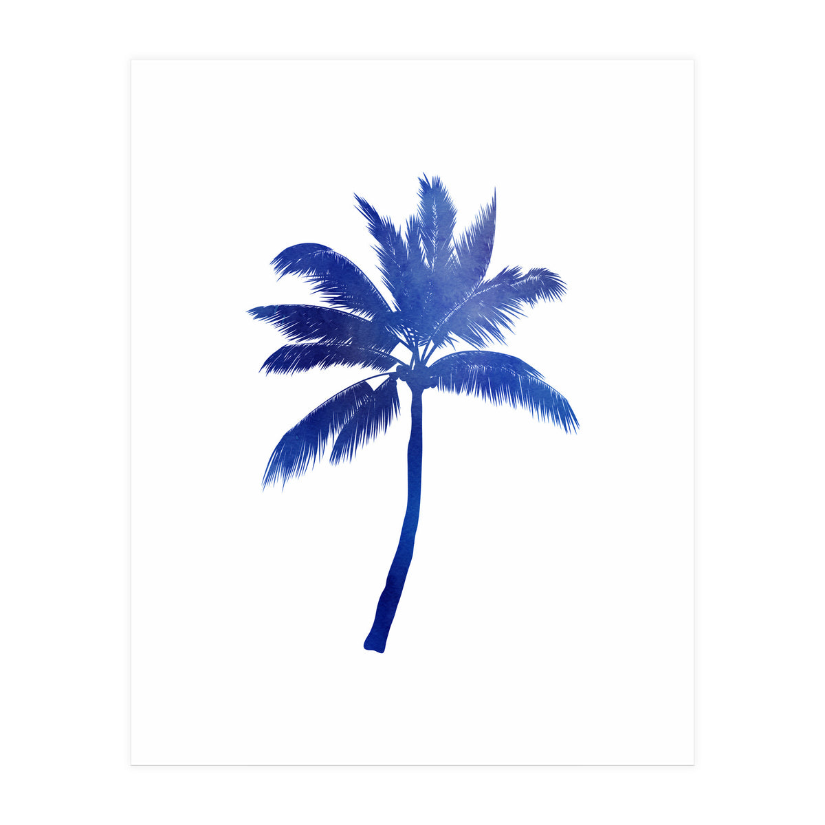 Blue Palm Tree (Print Only)