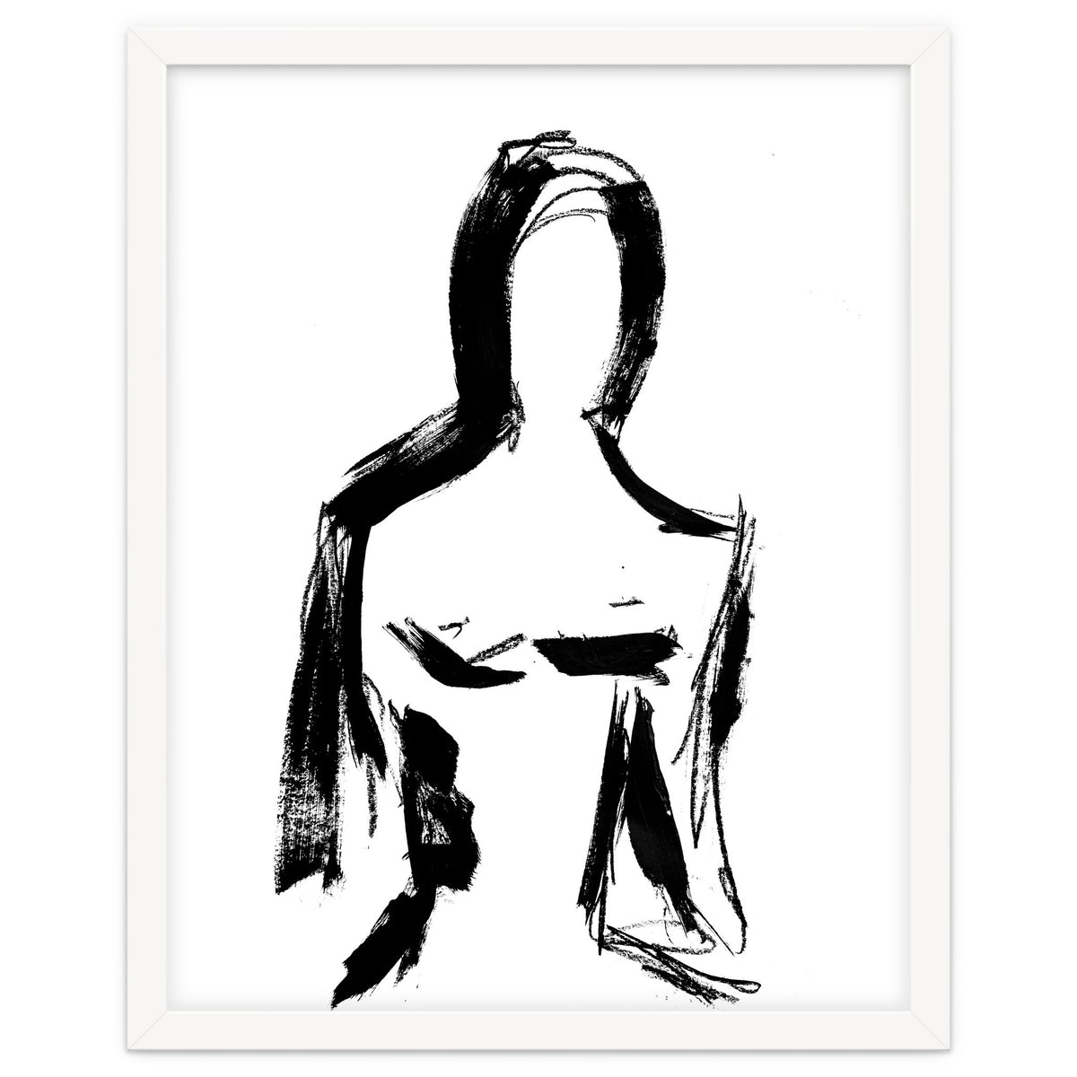 Abstract Monochrome Female Figure