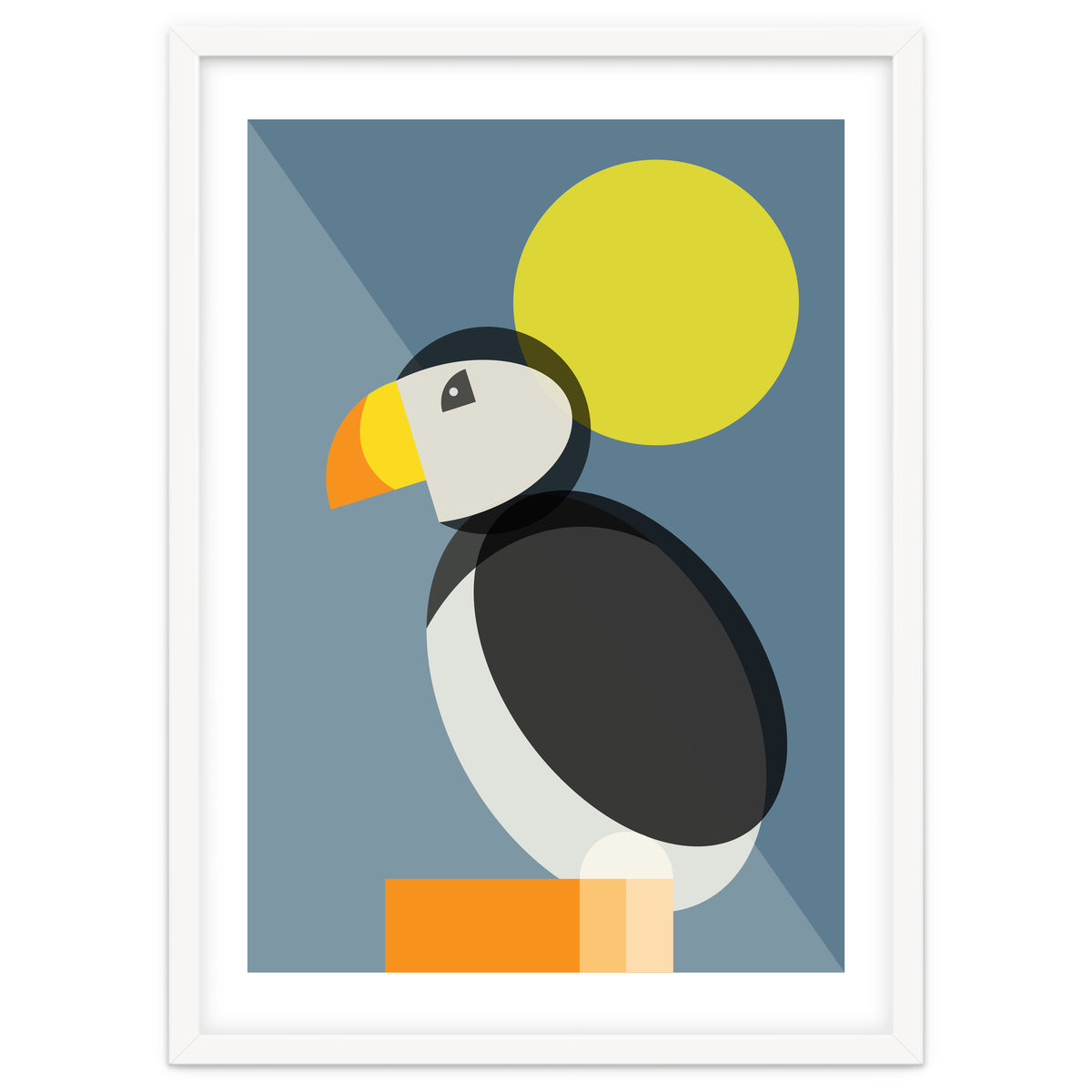 Mid Century Geometric Puffin