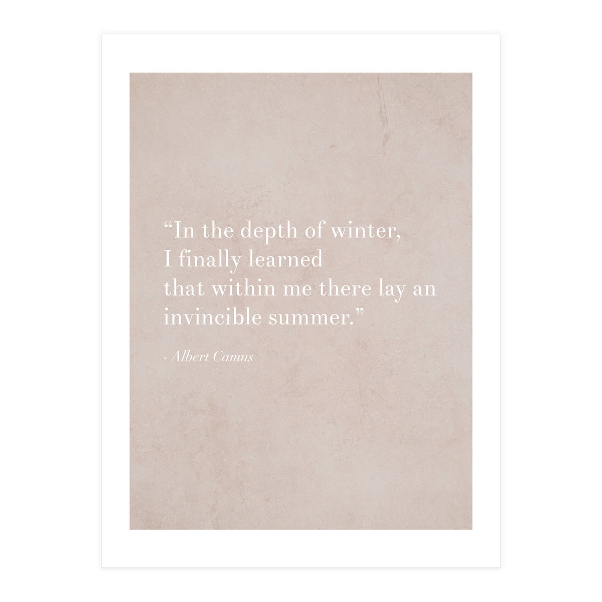 An Invincible Summer By Camus (Print Only)