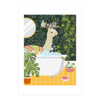 Llama Bathing  (Print Only)