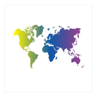 Multicolor World Map (Print Only)