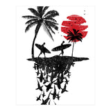 Surfer island sharks (Print Only) thumbnail