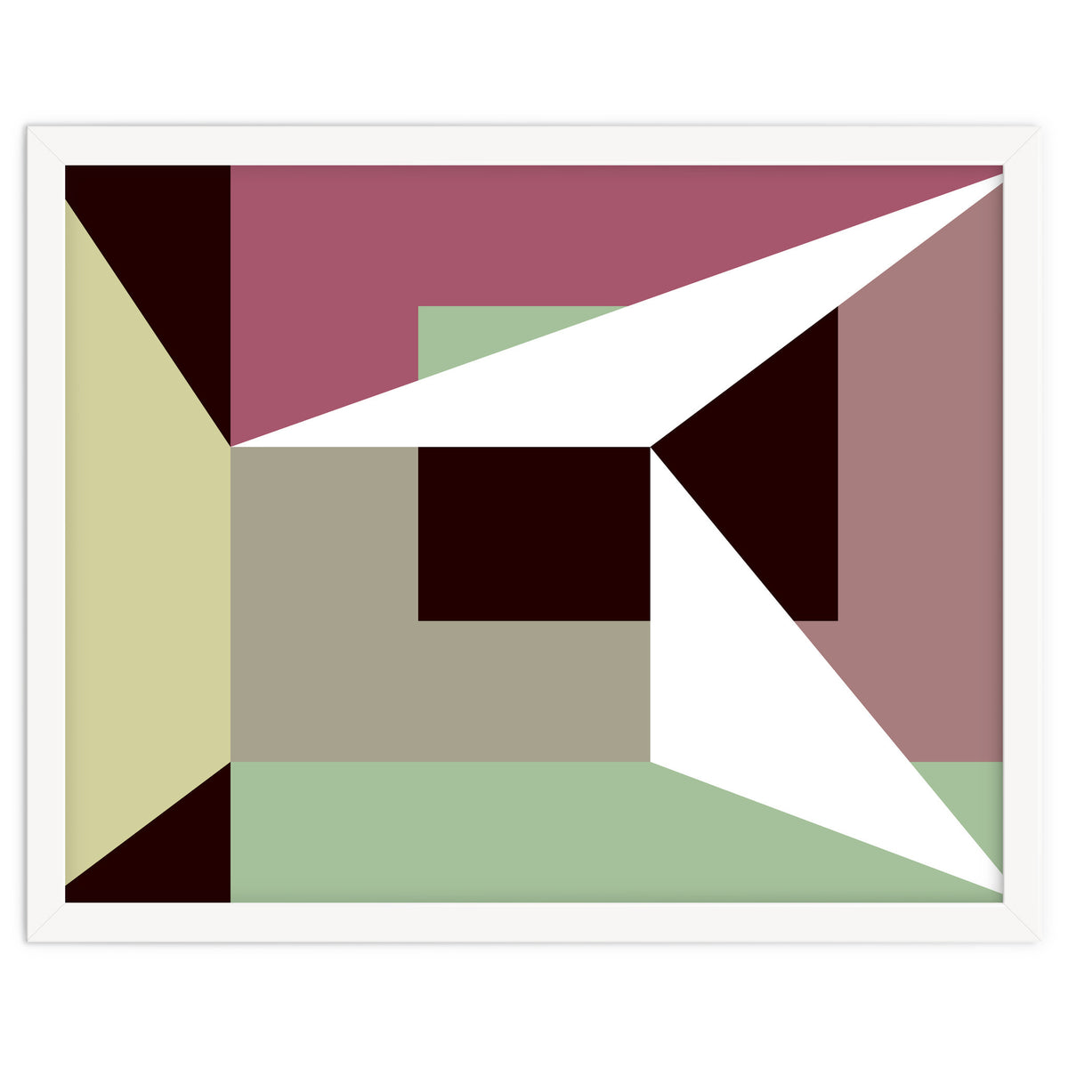 Geometric Shapes No. 26 - green & purple