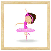 Adorable Twirling Ballerina Nursery Print
