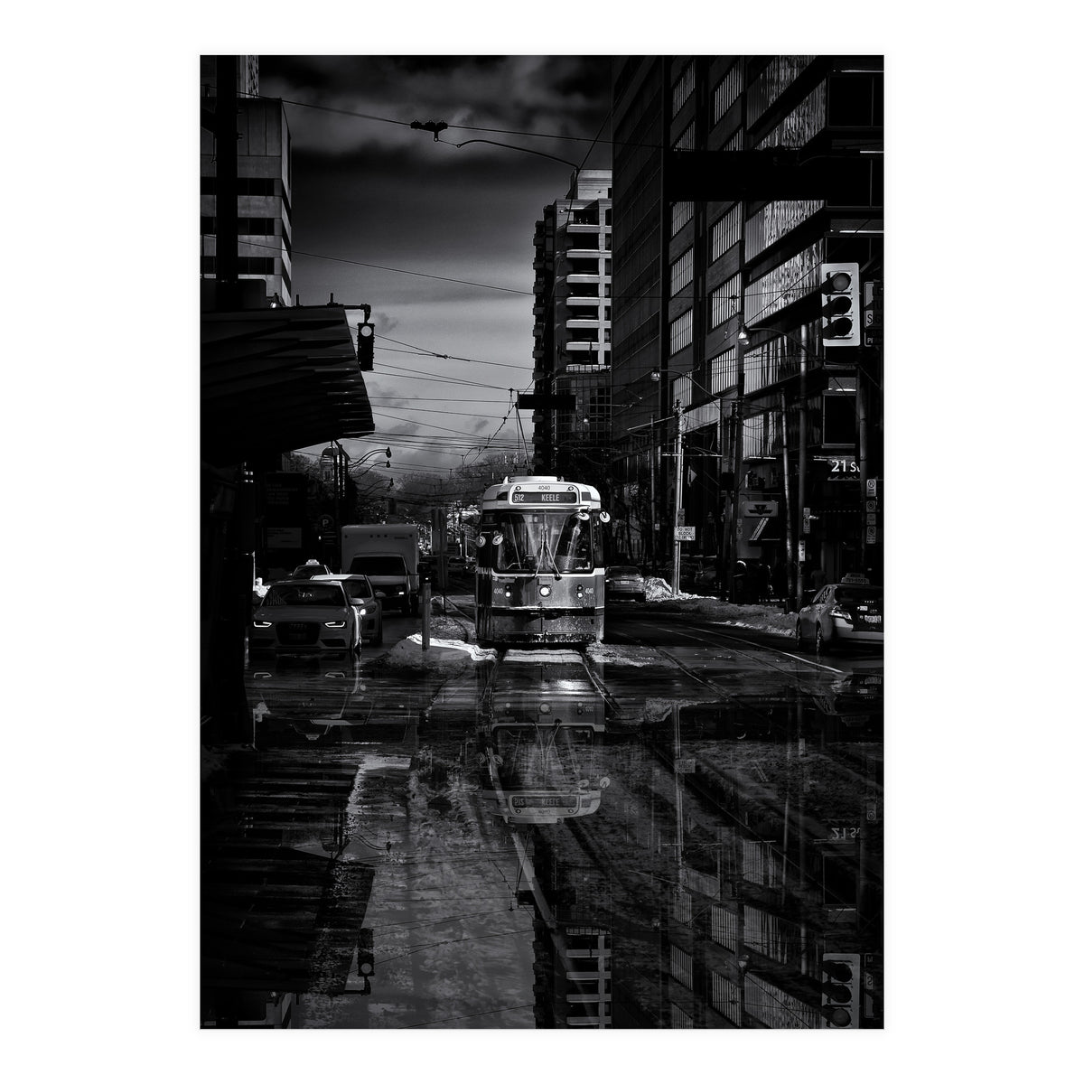 The 512 St. Clair Streetcar Toronto Canada Reflection (Print Only)