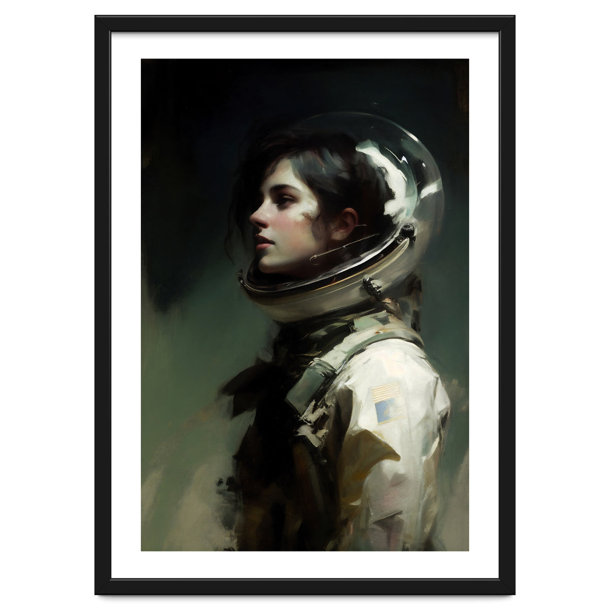 Gothic Astronaut Moody Dark Painting