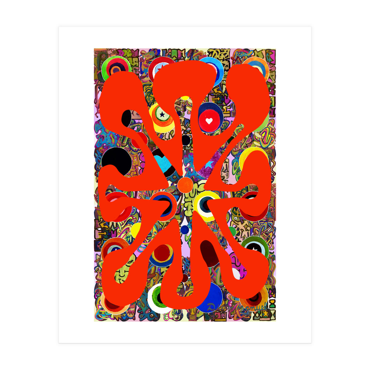 Fuego Y Graffiti 90 (Print Only)