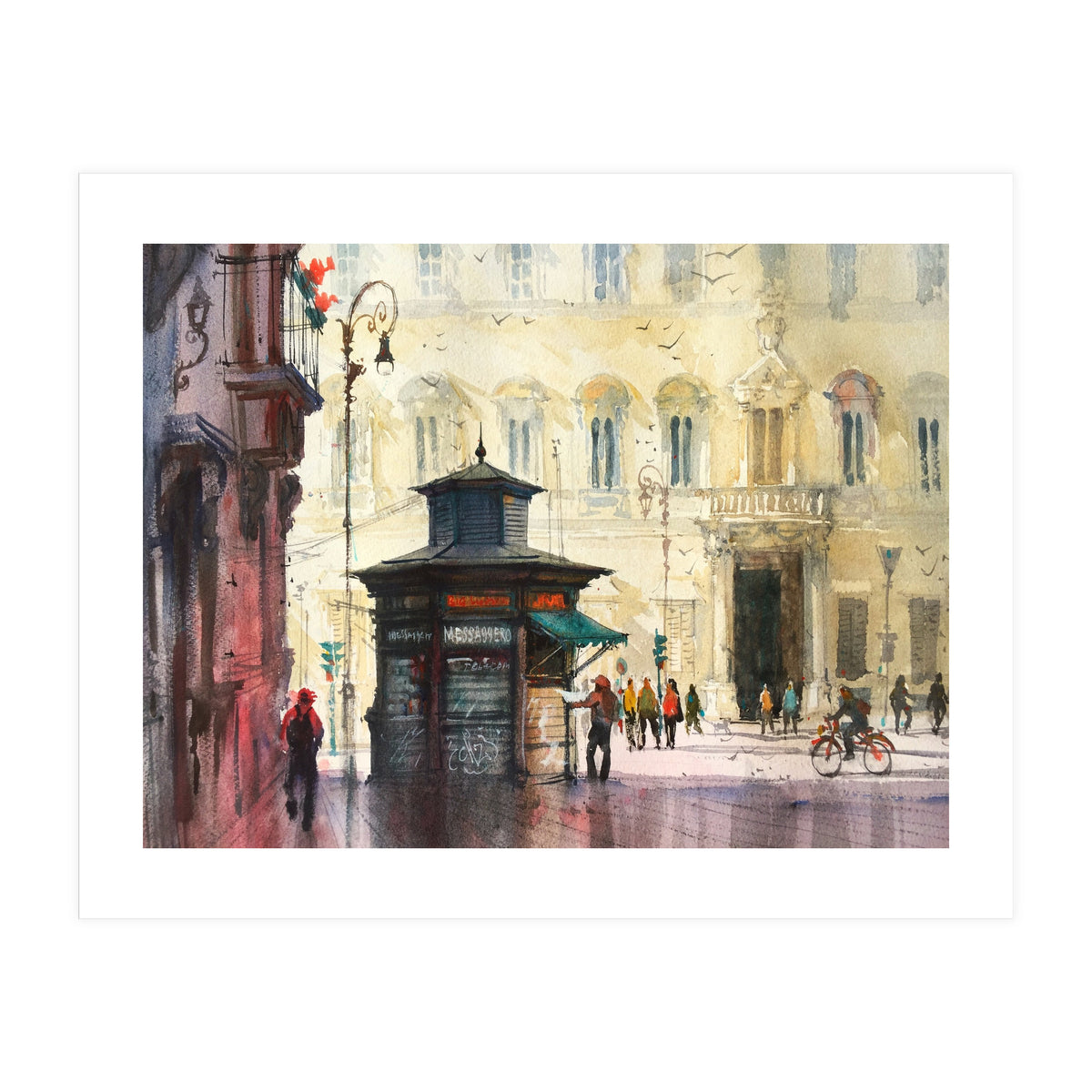 Newspaper Stall Rome (Print Only)