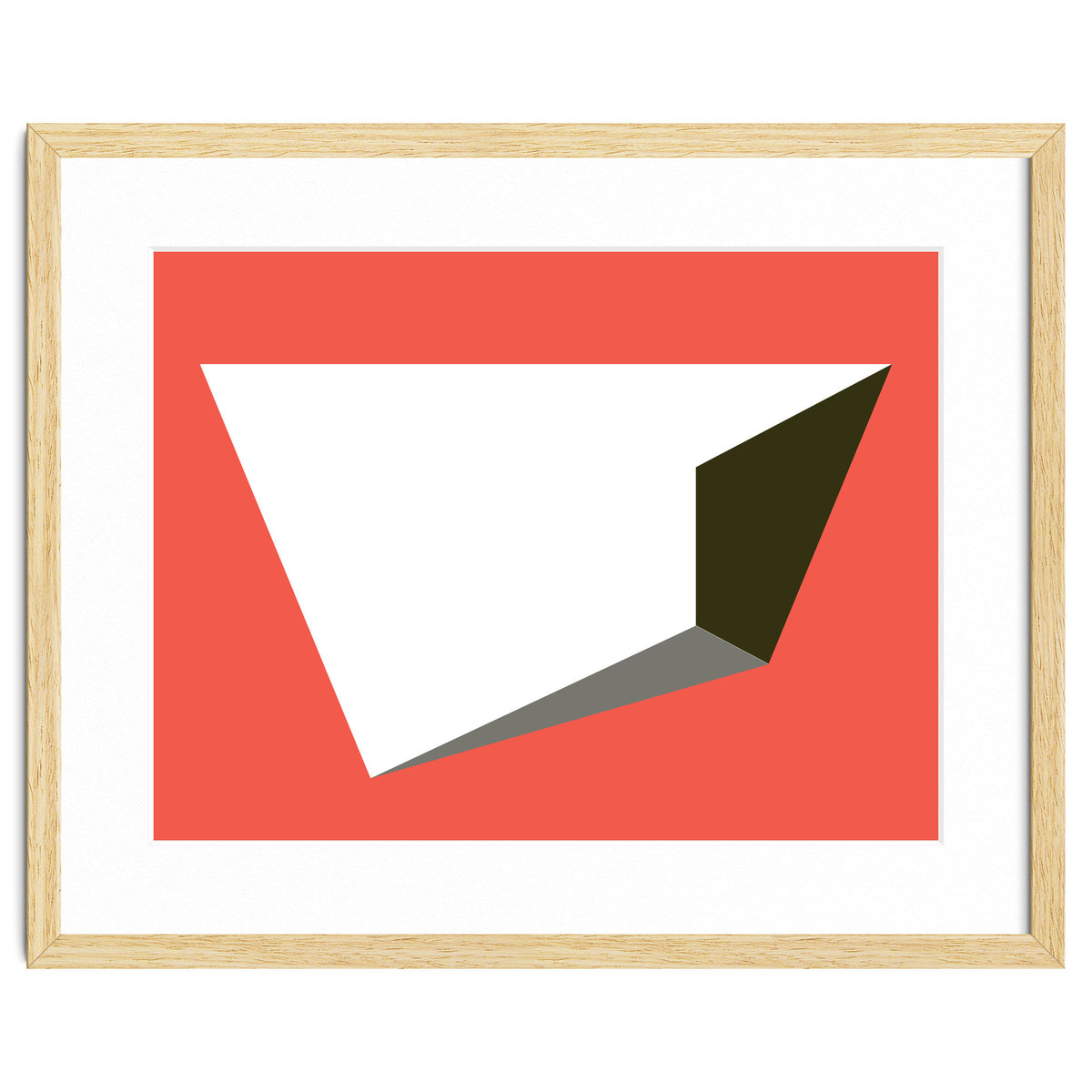 Geometric Shapes No. 81 - pink, grey, black & white