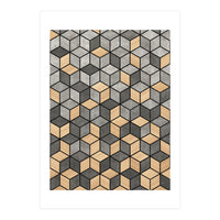Concrete and Wood Cubes (Print Only)