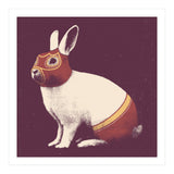 Rabbit Wrestler Square (Print Only) thumbnail