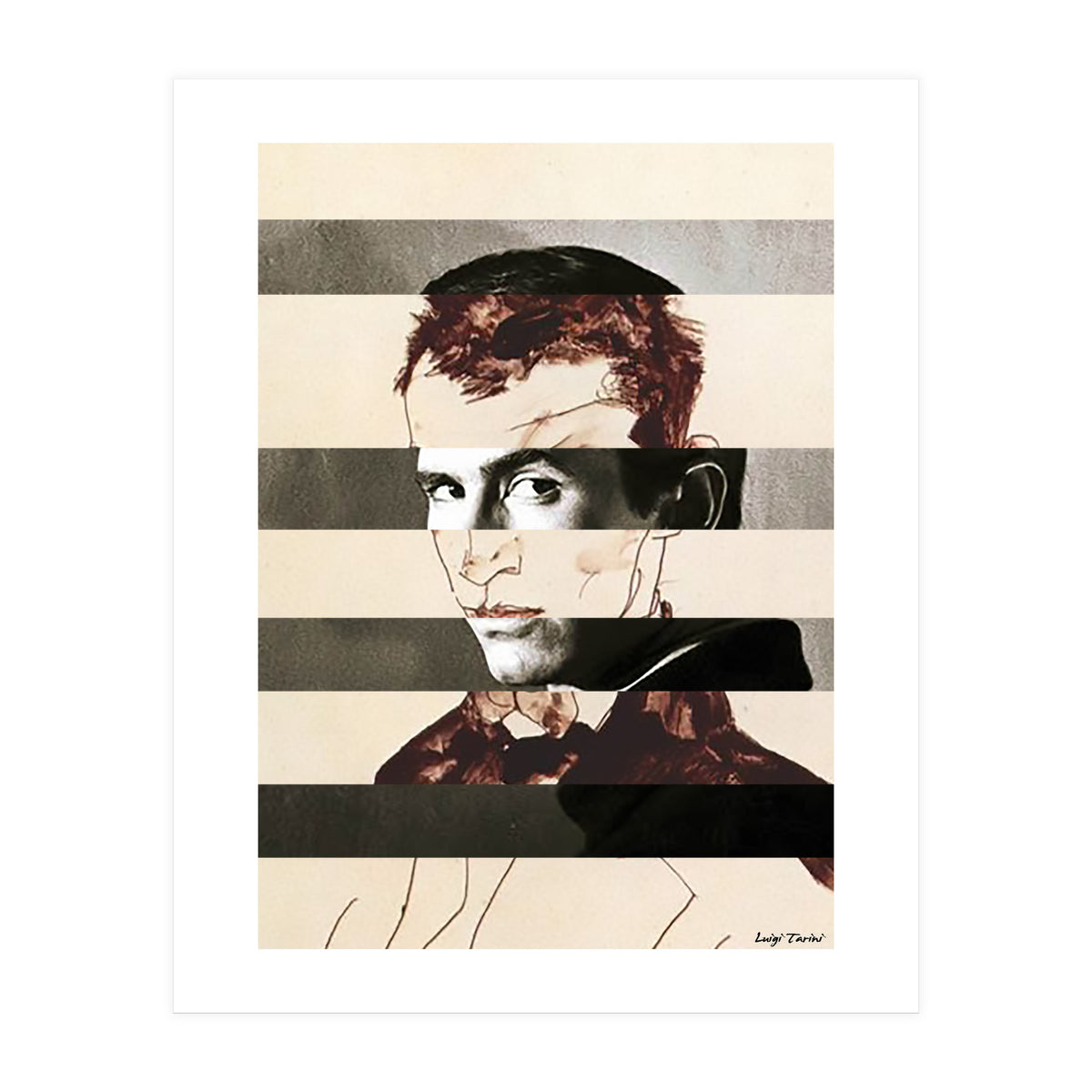 Egon Schiele's Self Portrait & Anthony Perkins (Print Only)