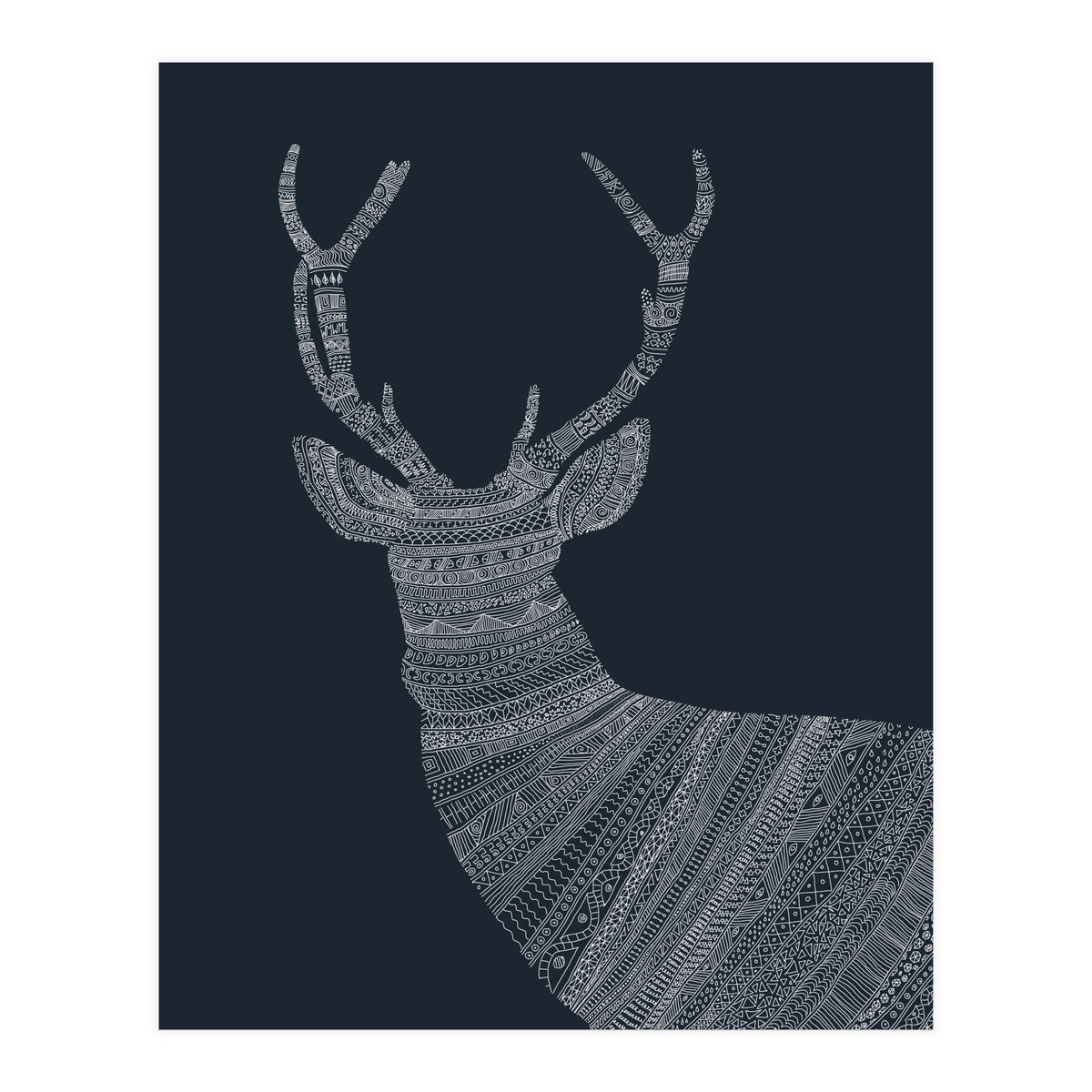 Stag Blue Poster (Print Only)