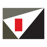 Geometric Shapes No. 86 - grey & red (Print Only) thumbnail