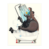 Hippopotamus in the Bath, Funny Bathroom Humour (Print Only) thumbnail