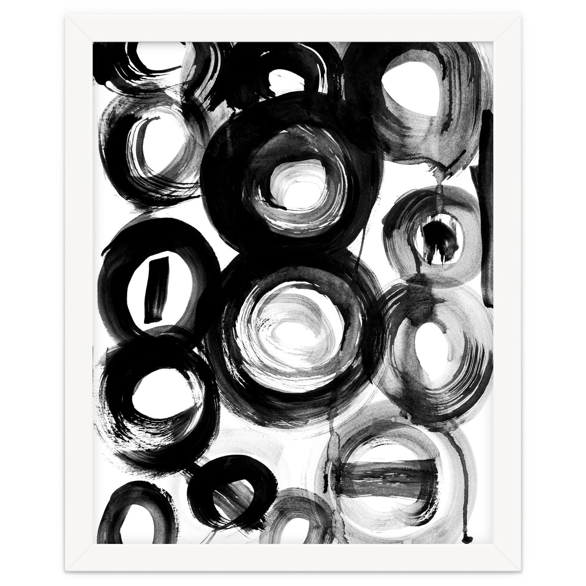 Black and White Ink Circles