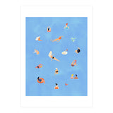Summer Weekend in The Ocean Watercolor Swim Painting | Travel People Chic Eclectic Boho Fun (Print Only) thumbnail
