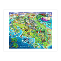 Costa Rica Map Illustration (Print Only)