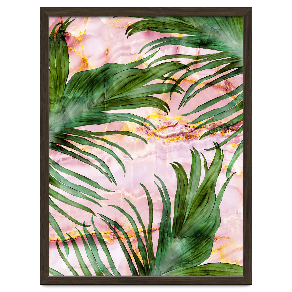 Palm leaf on marble 01