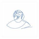 One Line Art Female Dog  (Print Only) thumbnail
