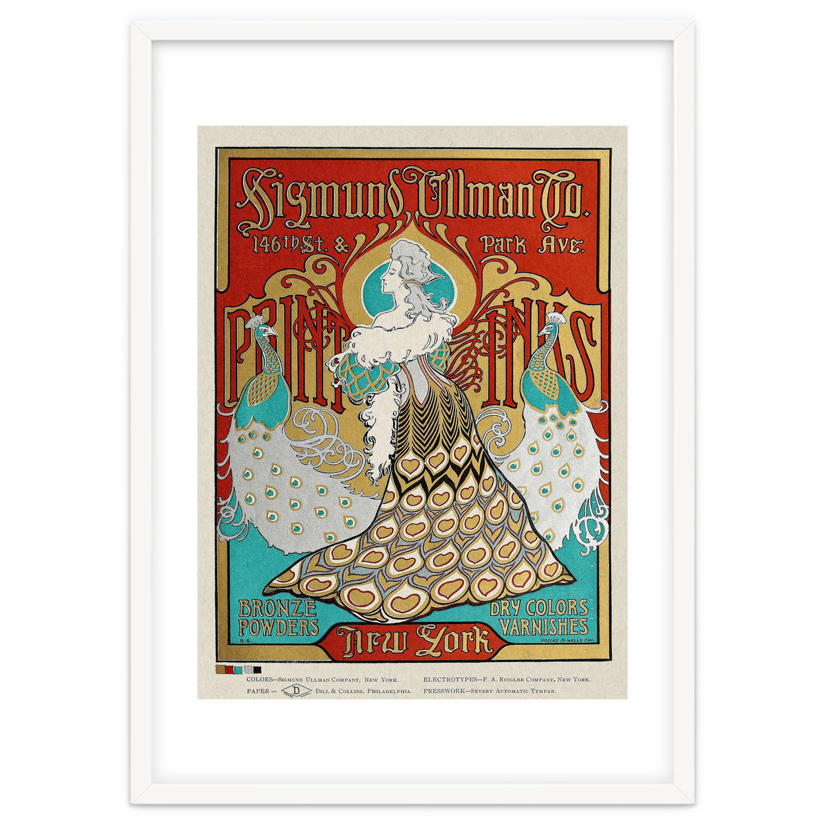 Sigmund Ullman Bronze Powders Advertisement (With Peacocks)