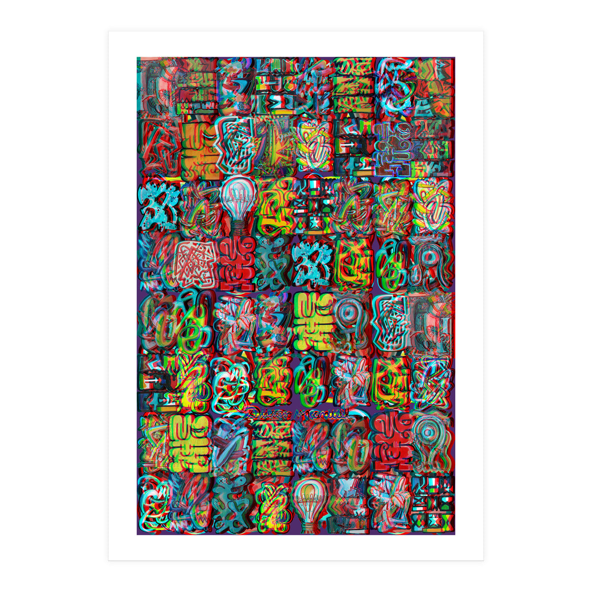 Formas 14 34 3d And Graffiti 3 (Print Only)