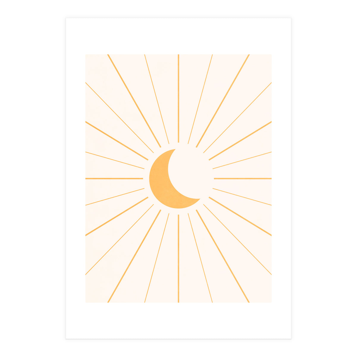 MOON IN LINES - GOLD (Print Only)