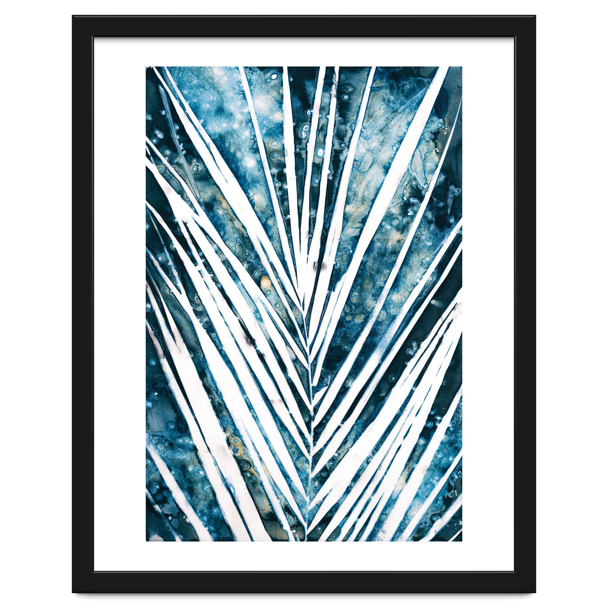 Indigo Blue Botanical Leaves No. 4