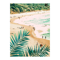 Beach Weekend | Pastel Ocean Sea Tropical Travel | Scenic Sand Palm People Boho Vacation (Print Only)