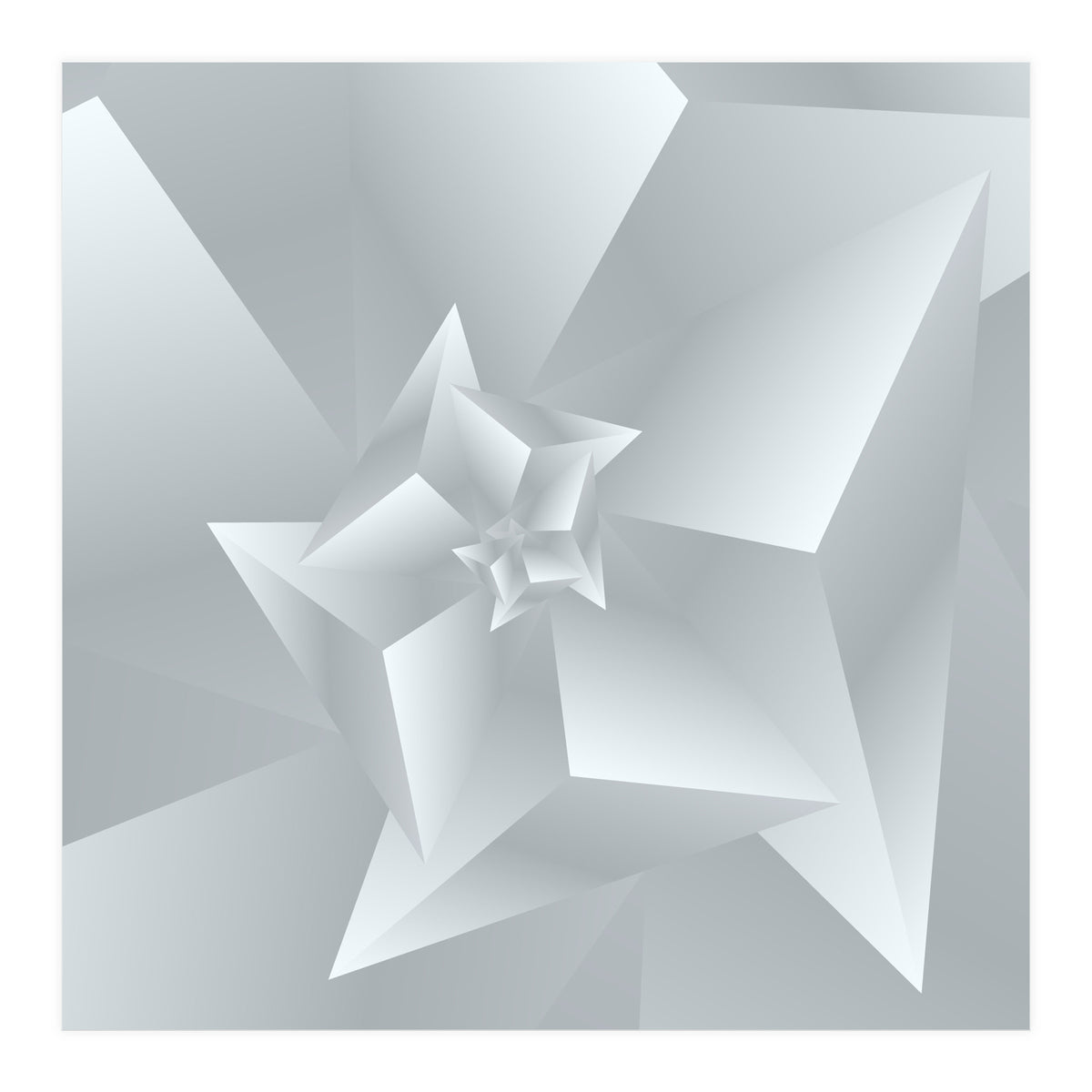 Trendy White Triangle  (Print Only)