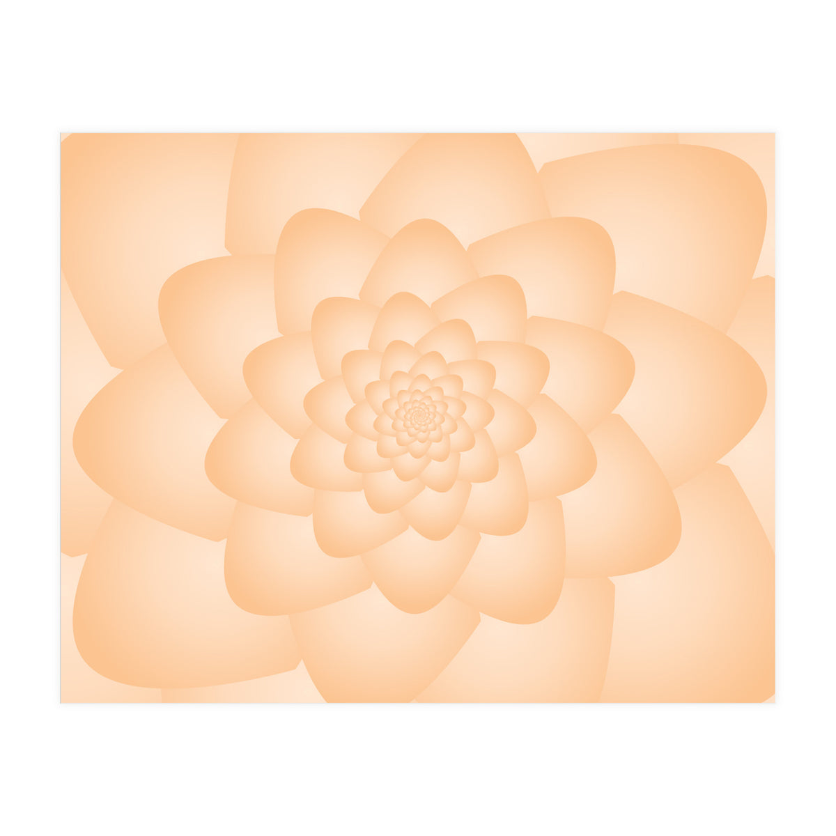 Pastel Colors Flower Pattern Set Orange (Print Only)