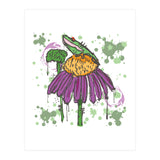 Frog On Flower sketch (Print Only) thumbnail