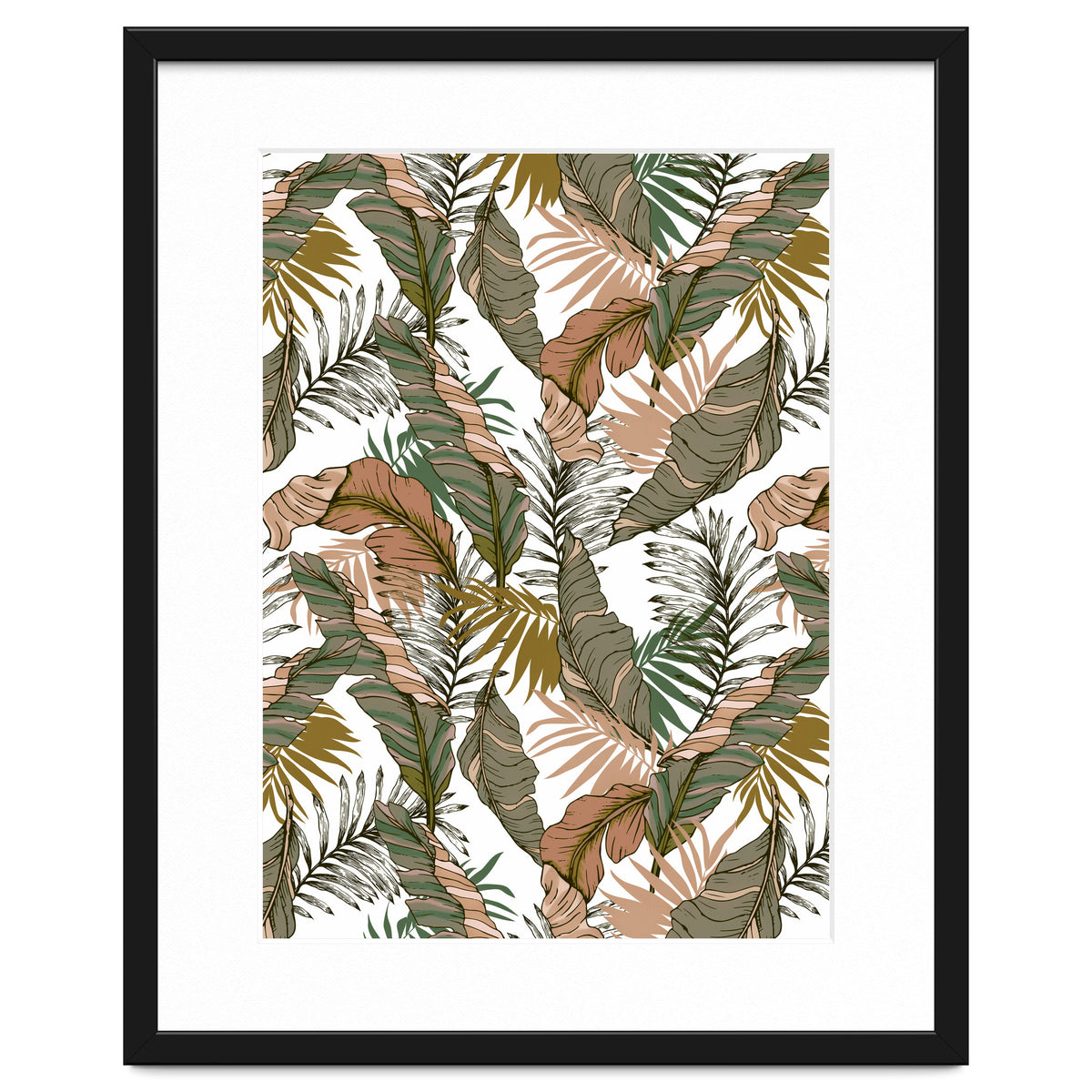 Drawing of wild tropical jungle I