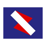 Geometric Shapes No. 68 - red & royal blue (Print Only) thumbnail