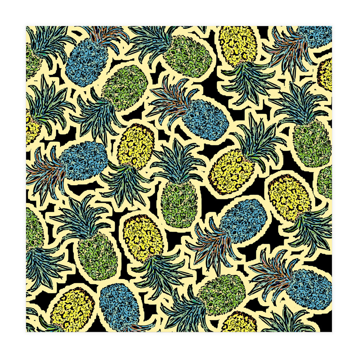 Pineapple Pandemonium Retro Tone (Print Only)