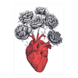 Heart With Peonies (Print Only) thumbnail