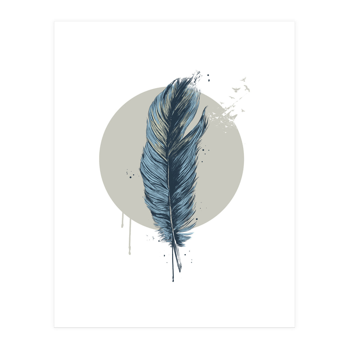 Feather In A Circle (Print Only)