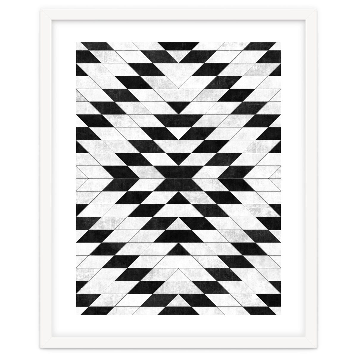 Urban Tribal Pattern No.15 - Aztec - White Concrete